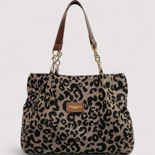Léa | Sac Shopping en Toile Léopard Pratique et Élégant 0